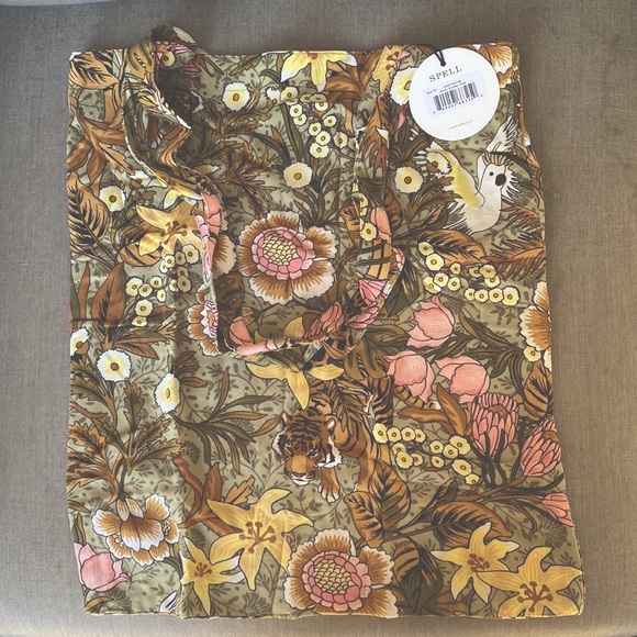 NWT Spell Jungle Tote Market Bag in Khaki - Picture 2 of 8